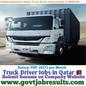 People Dynamics Boom Truck Driver Recruitment in 2024-25