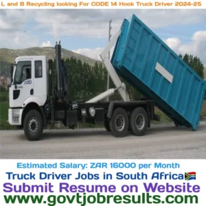 L and B Recycling looking for CODE 14 Hook Truck Driver 2024-25