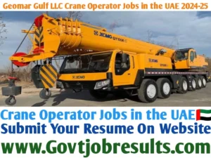 Geomar Gulf LLC Crane Operator Jobs in the UAE 2024-25