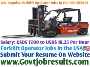 Job Impulse Forklift Operator Jobs in the USA 2024-25