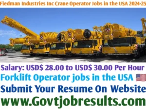 Friedman Industries Inc Crane Operator Jobs in the USA 2024-25