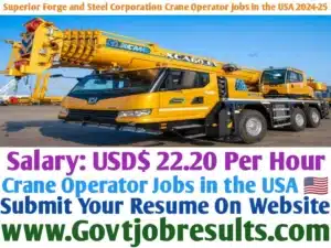 Superior Forge and Steel Corporation Crane Operator Jobs in the USA 2024-25