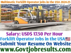 Multimatic Forklift Operator Jobs in the USA 2024-25