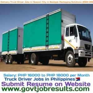 Delivery Truck Driver Jobs in Quezon City in Bestpak Packaging Solutions 2024