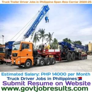 Truck Trailer Driver Jobs in Philippine Span Asia Carrier 2024-25