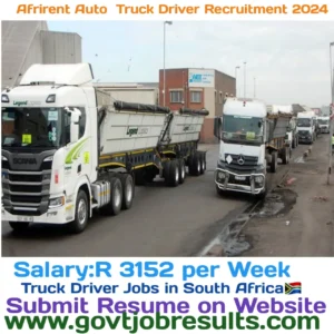 Afrirent Auto CODE 14 Truck Driver Recruitment 2024-25