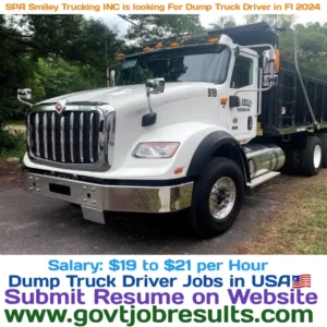 SPA Smiley Trucking INC is looking for Dump Truck Driver in FL 2024