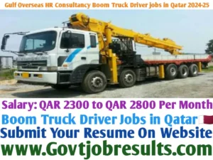 Gulf Overseas HR Consultancy Boom Truck Driver Jobs in Qatar 2024-25