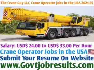 The Crane Guy LLC Crane Operator Jobs in the USA 2024-25