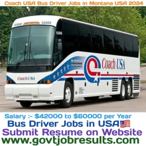 Coach USA Bus Driver Jobs in Montana USA 2024