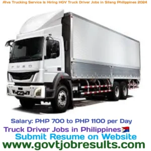 AVLA Trucking Services is Hiring HGV Truck Driver Jobs in Silang Philippines 2024