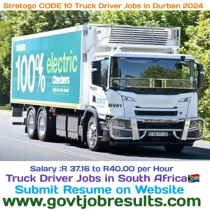 Stratogo CODE 10 Truck Driver Jobs in Durban 2024