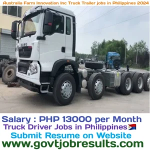 Australia Farm Innovation INC Truck Trailer Jobs in Philippines 2024