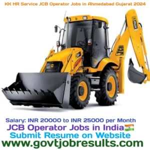 KK HR Services JCB Operator Jobs in Ahmedabad Gujarat 2024