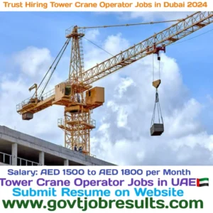 Trust Hiring Tower Crane Operator Jobs in Dubai 2024