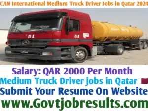 CAN International Medium Truck Driver Jobs in Qatar 2024