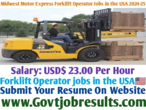 Midwest Motor Express Forklift Operator Jobs in the USA 2024-25