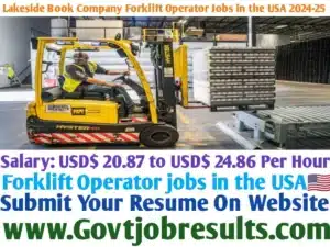 Lakeside Book Company Forklift Operator Jobs in the USA 2024-25