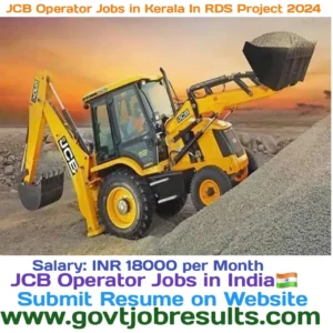 JCB Operator jobs in Kerala in RDS Project 2024