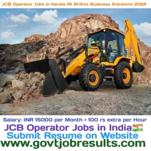 JCB Operator Jobs in Kerala at Brilfox Business Solutions 2024