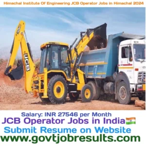 Himachal Institute of Engineering JCB Operator Jobs in Himachal 2024