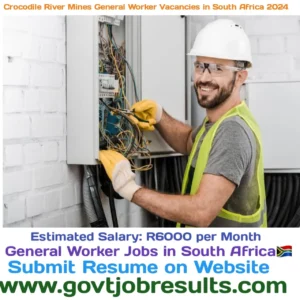 Crocodile River Mines General Worker Vacancies in South Africa 2024