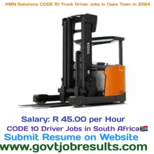 KMN Solutions CODE 10 Reach Truck Driver Jobs in Cape Town 2024