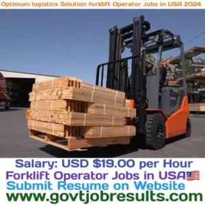 Optimum Logistics Solutions Forklift Operator Jobs in USA 2024