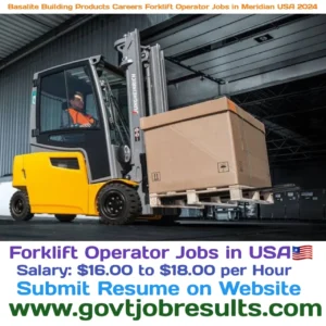 Basalite Building Products Careers Forklift Operator jobs in Meridian USA 2024