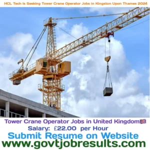 HCL Tech Is Seeking Tower Crane Operator Jobs In Kingston Upon Thames 2024