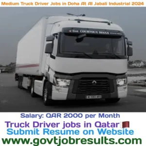 Medium Truck Driver Jobs in Doha at AL JABALI Industrial 2024