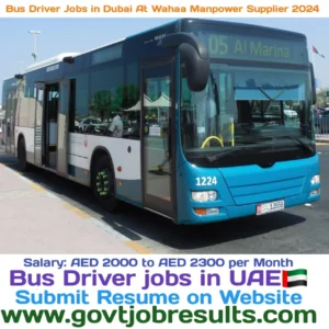 Bus Driver Jobs in Dubai at Wahaa Manpower Supplier 2024