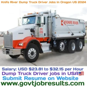 Knife River Dump Truck Driver Jobs in Oregon US 2024