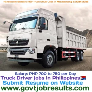 Honeycomb Builders HGV Truck Driver Jobs in Mandaluyong in 2024