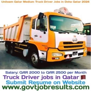 Uniteam Qatar Medium Truck Driver Jobs in Doha Qatar 2024