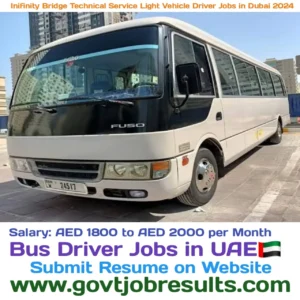 Infinity Bridge Technical Service Light Vehicle Driver Jobs in Dubai 2024