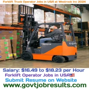 Forklift Truck Operator Jobs in USA at Westrock INC 2024