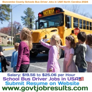 Buncombe County Schools Bus Driver Jobs in USA North Carolina 2024