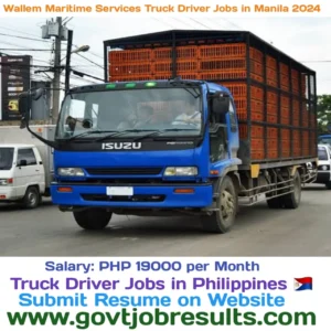 Wallem Maritime Services Truck Driver Jobs in Manila 2024